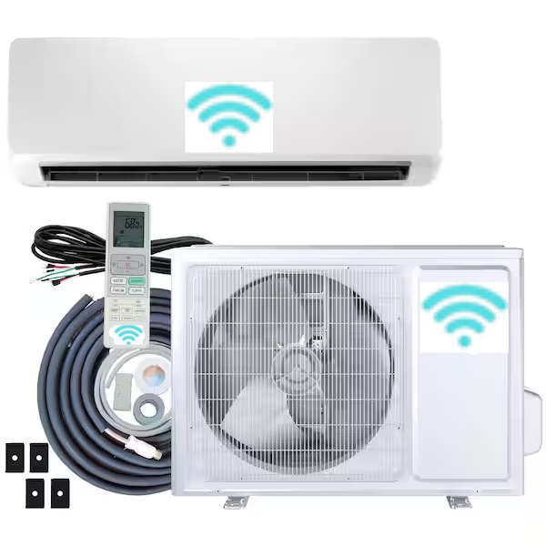 1.5 Ton Smart Mini Split AC System – 18000 BTU with Heat Pump Outdoor & Wi-Fi Control