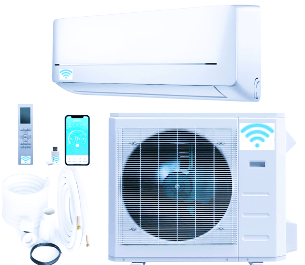 9000 BTU DC Inverter Split Air Conditioner – 0.75 Ton Smart Wi-Fi System