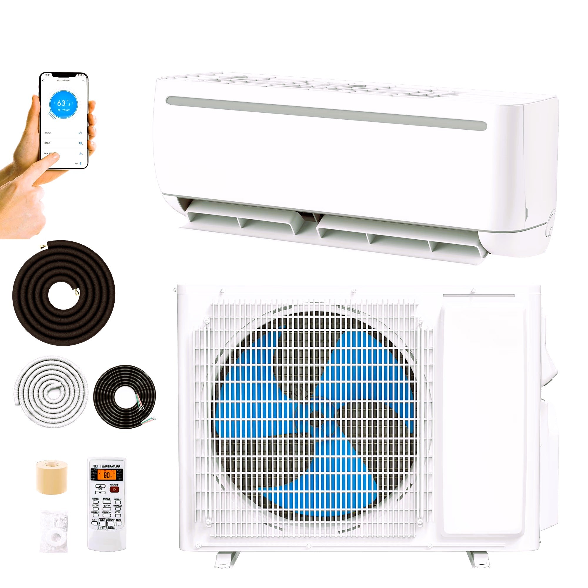 18000 BTU DC Inverter Split Air Conditioner – 1.5 Ton Smart Wi-Fi System